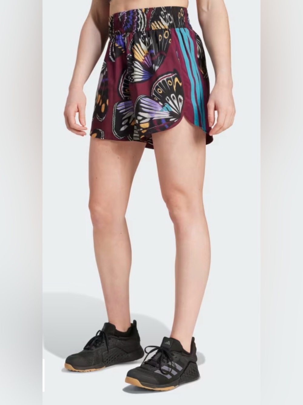 adidas x FARM Rio Butterfly Print Pacer Training Shorts - Size L